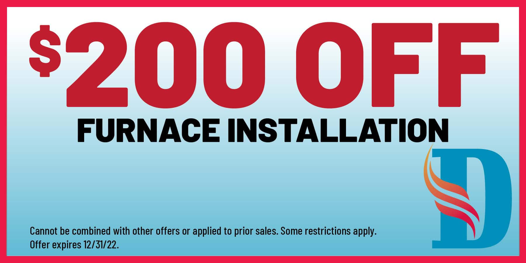 0 off furnace installation coupon.