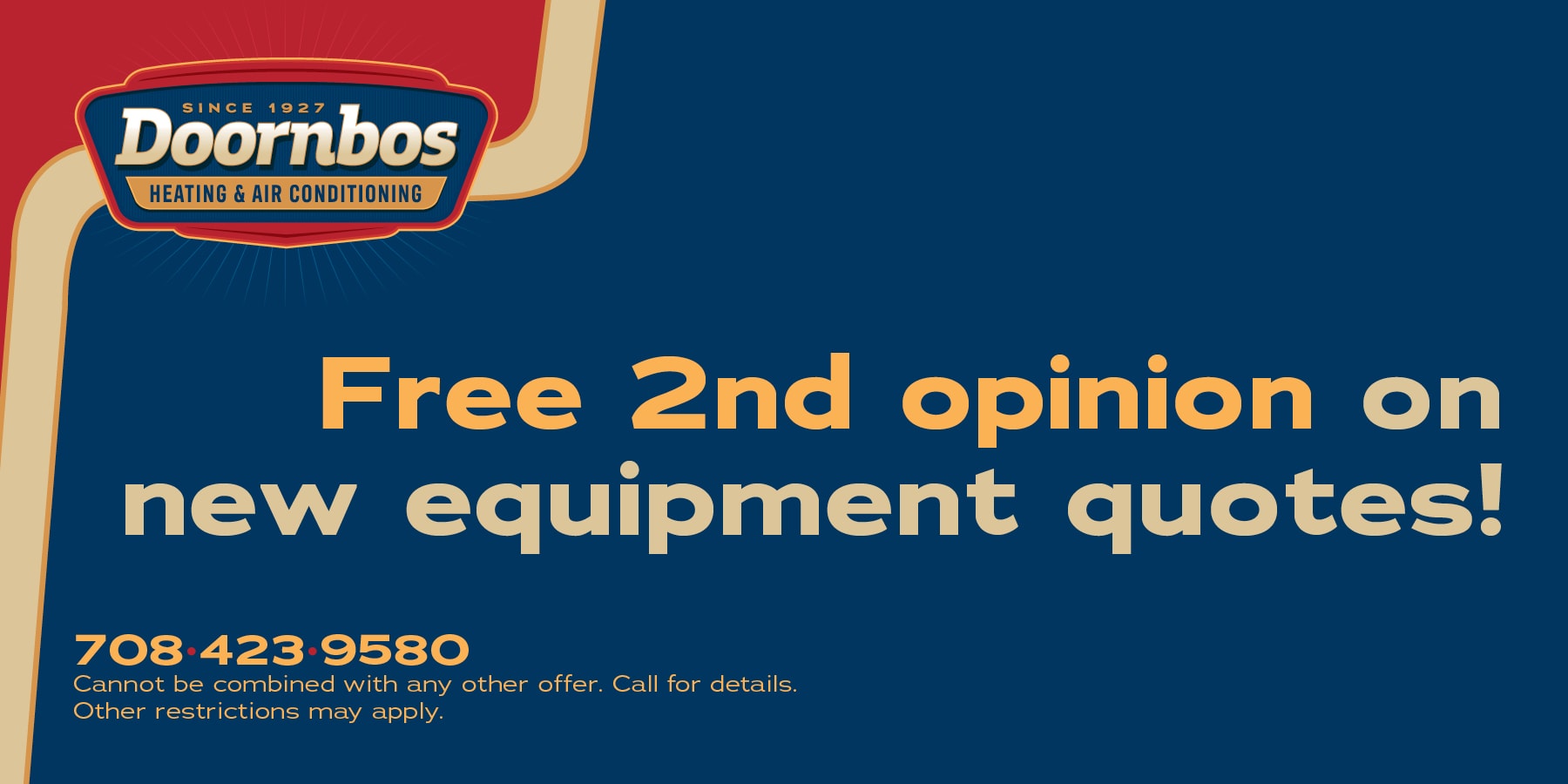 Free second opinion on new equipment quotes.